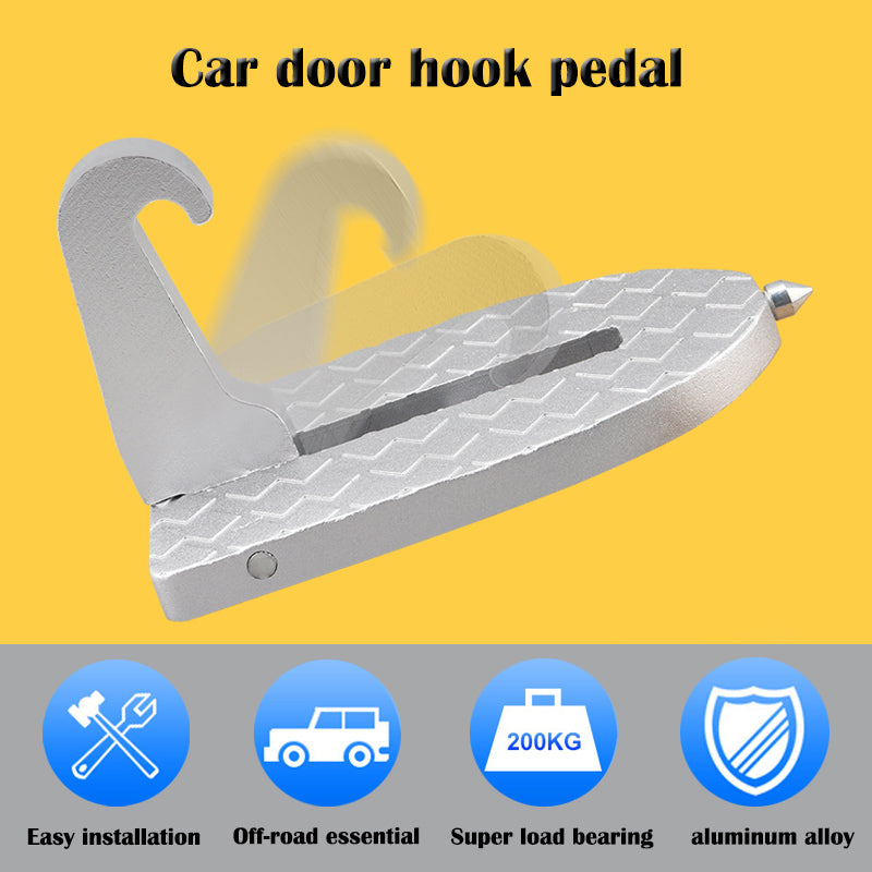 Universal Foldable Car Door Step - Rooftop Luggage Access Ladder & Safety Hammer