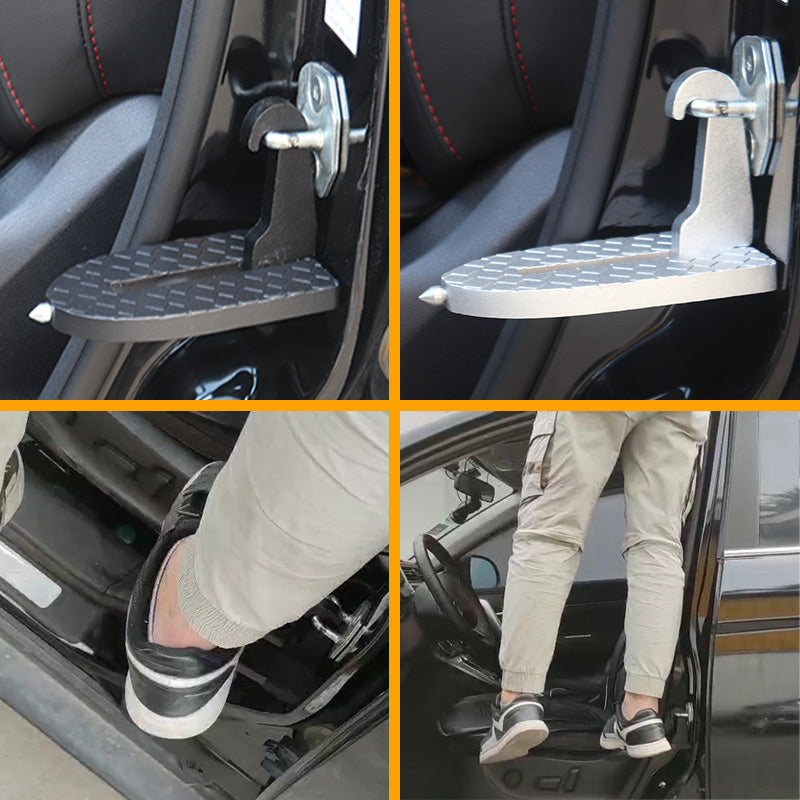 Universal Foldable Car Door Step - Rooftop Luggage Access Ladder & Safety Hammer