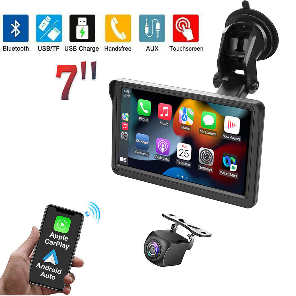 7-Inch Wireless CarPlay Smart Screen - Portable MP5 Navigation & Reversing Player for Your Vehicle