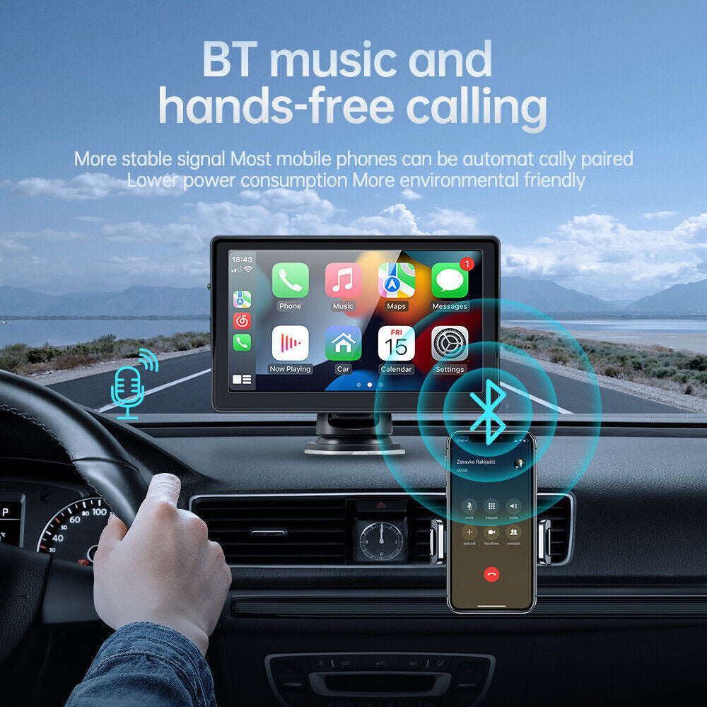 7-Inch Wireless CarPlay Smart Screen - Portable MP5 Navigation & Reversing Player for Your Vehicle